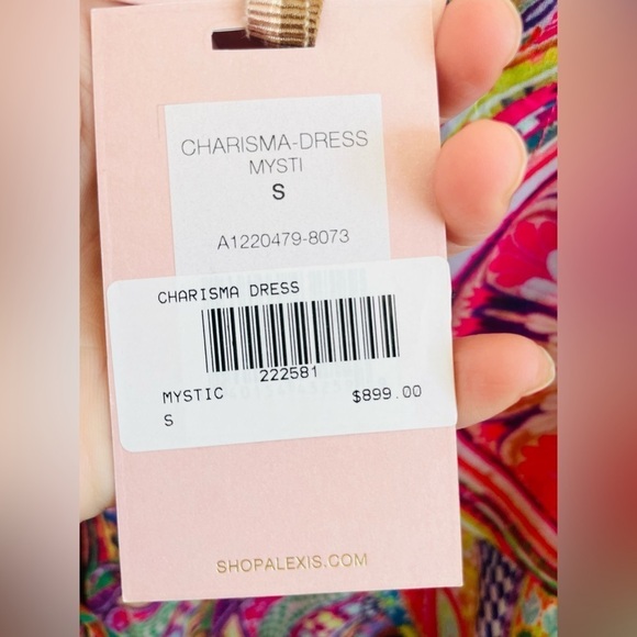 Alexis Pink multicolor geometric Charisma Mystic printed Maxi dress S NWT - Picture 8 of 13